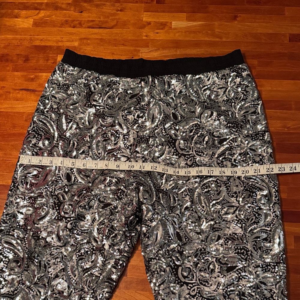 NWT Anthropologie Sequin Paisley Pants by Porridge - Picture 6 of 12